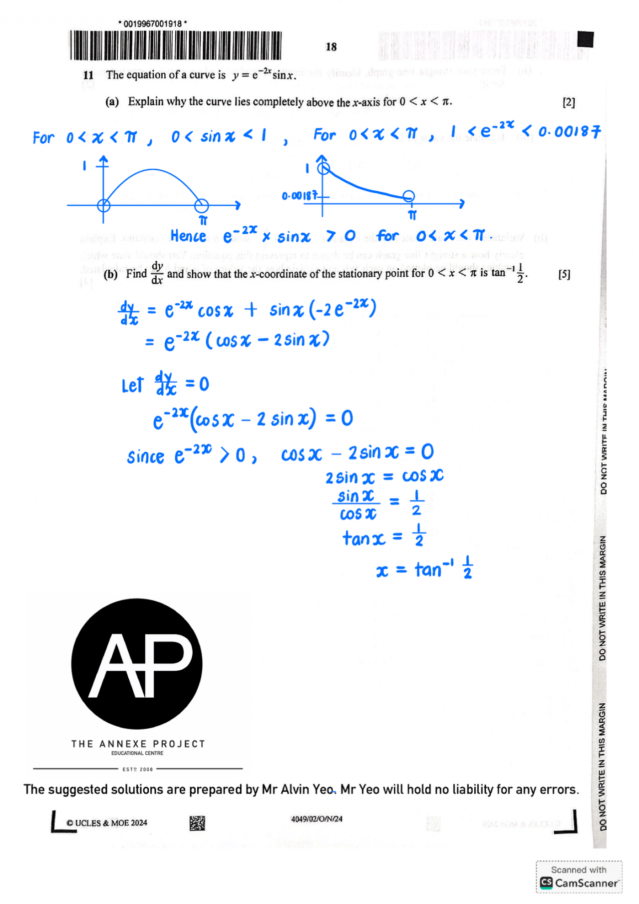 2024 GCE O LEVEL A MATH PAPER 2 SOLUTION - The Annexe Project