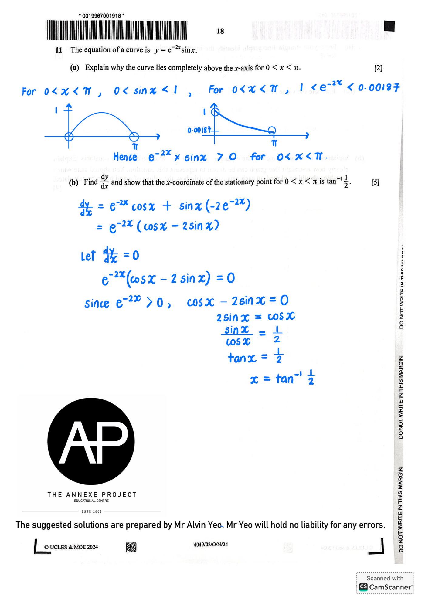 2024 O Level A Math Paper 2 Solutions page 18