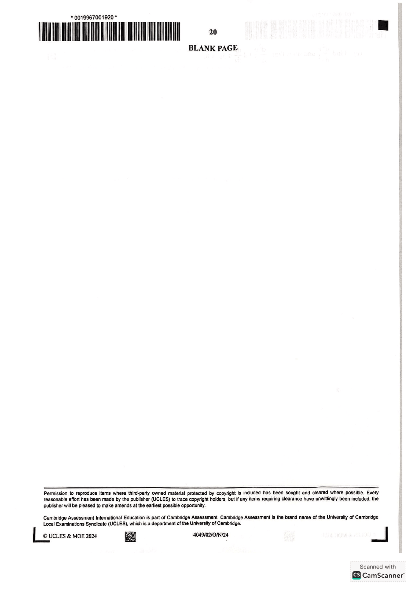 2024 O Level A Math Paper 2 Solutions page 20