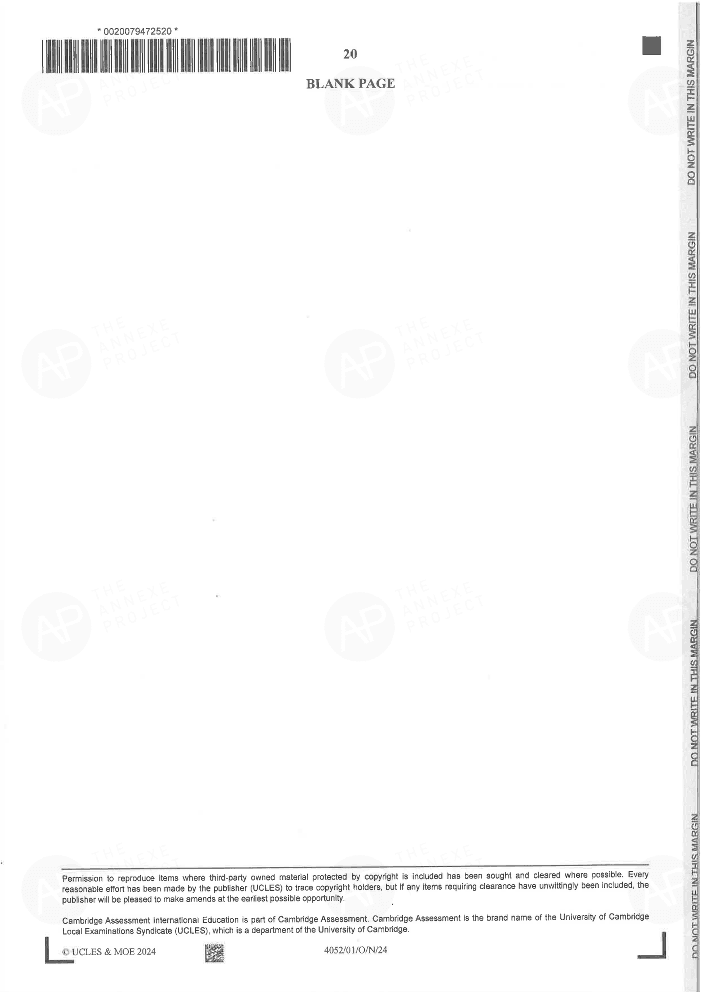 2024 O Level Elementary Mathematics Paper 1 Solutions page 20 fs8