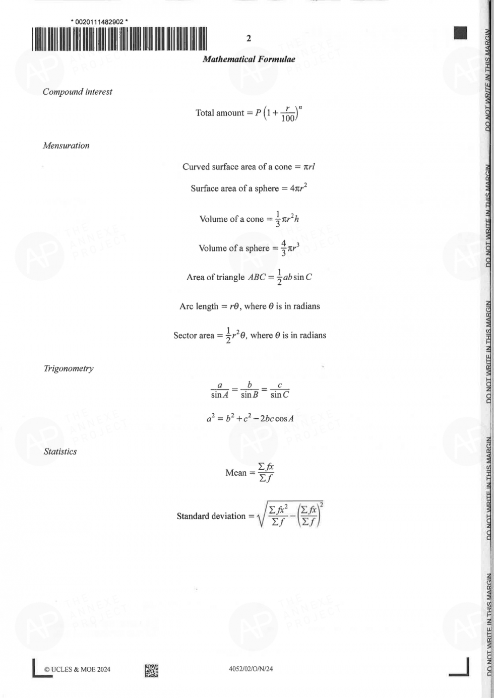2024 GCE O-LEVEL E MATH PAPER 2 SOLUTION - The Annexe Project