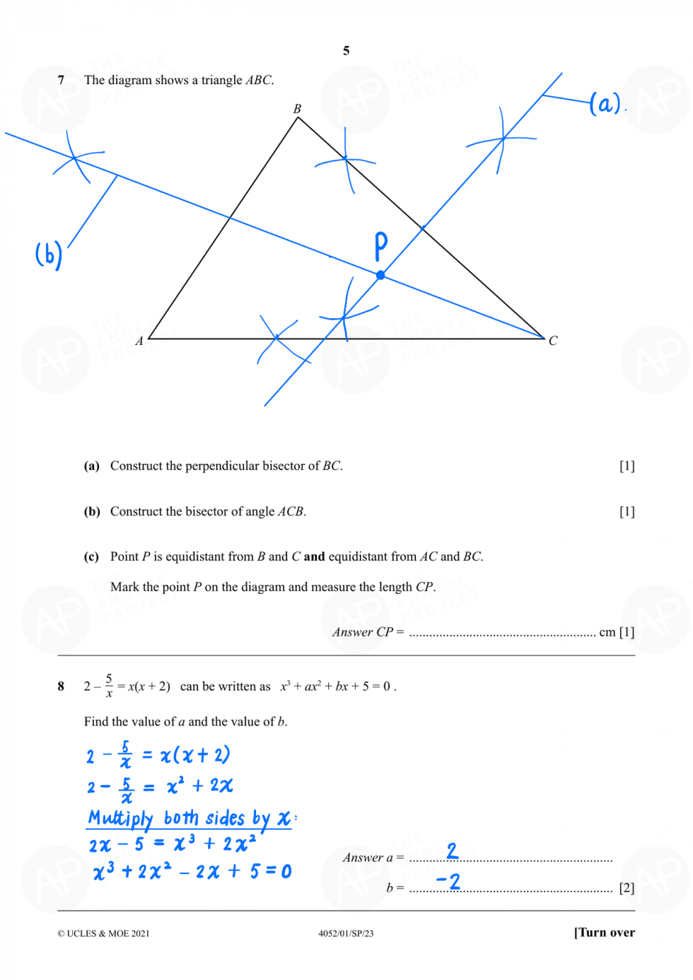 2023 GCE O-LEVEL E MATH SPECIMEN PAPER 1 SOLUTION - The Annexe Project