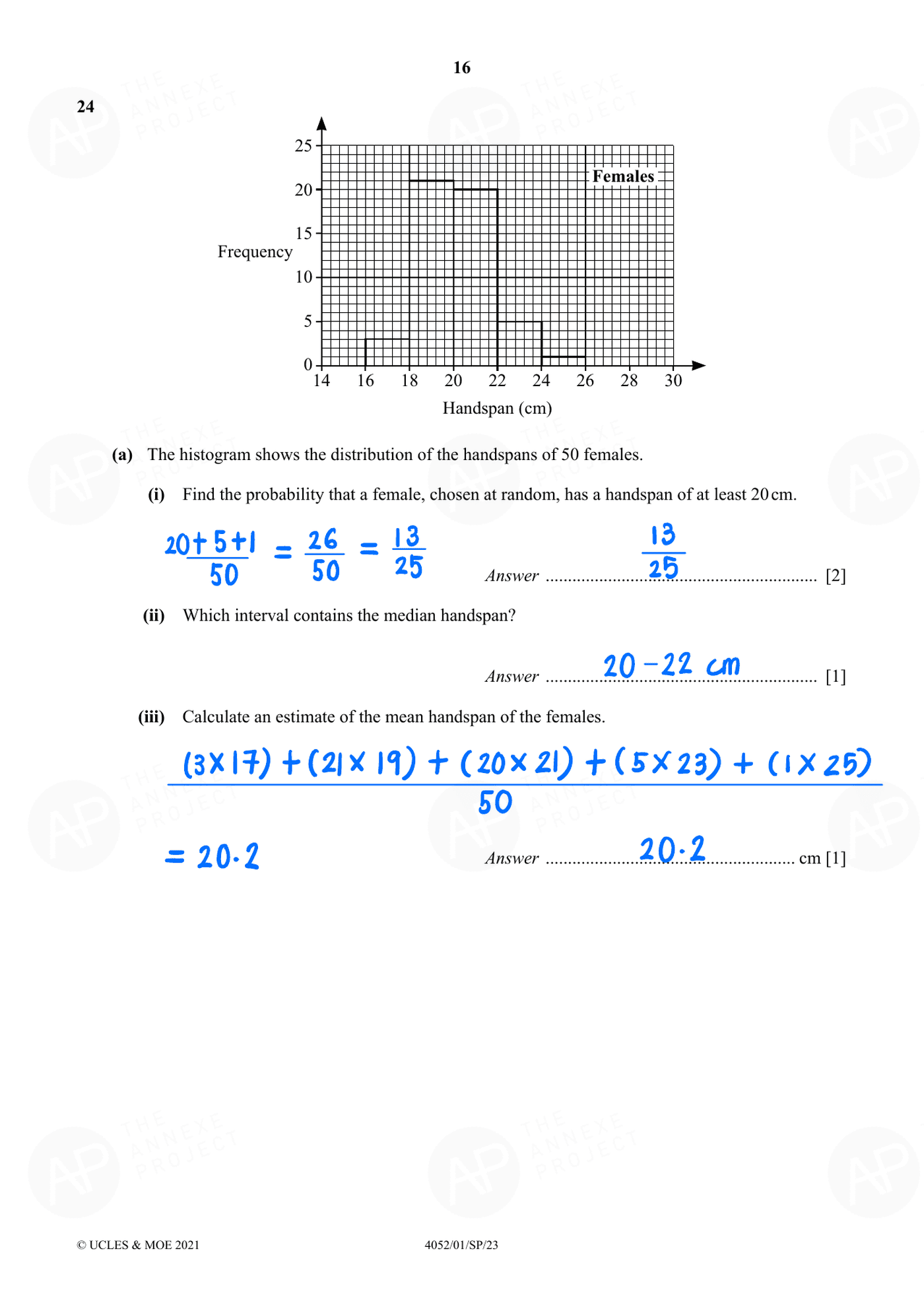Annexe Project 2023 O Level Elementary Mathematics Specimen Paper 1 page 16 fs8