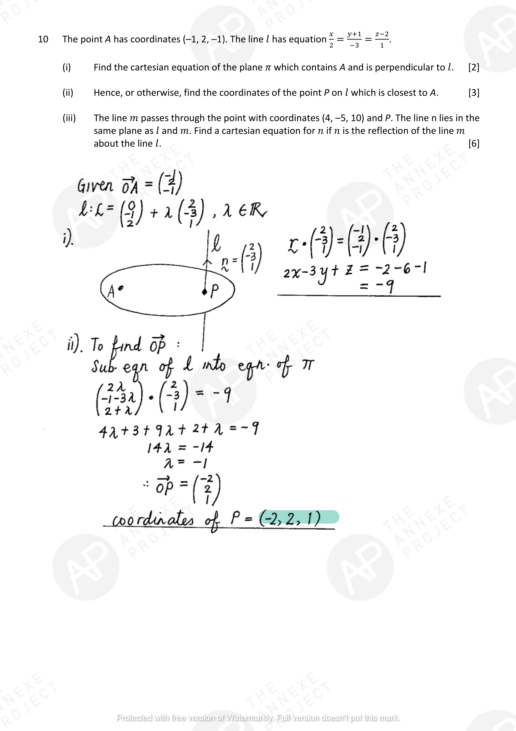2017 GCE A LEVEL H2 MATHEMATICS SPECIMEN PAPER 1 SOLUTION 13 The Annexe Project A Level H2 Math Tuition 2017 A Level Specimen Paper 1 solution 13