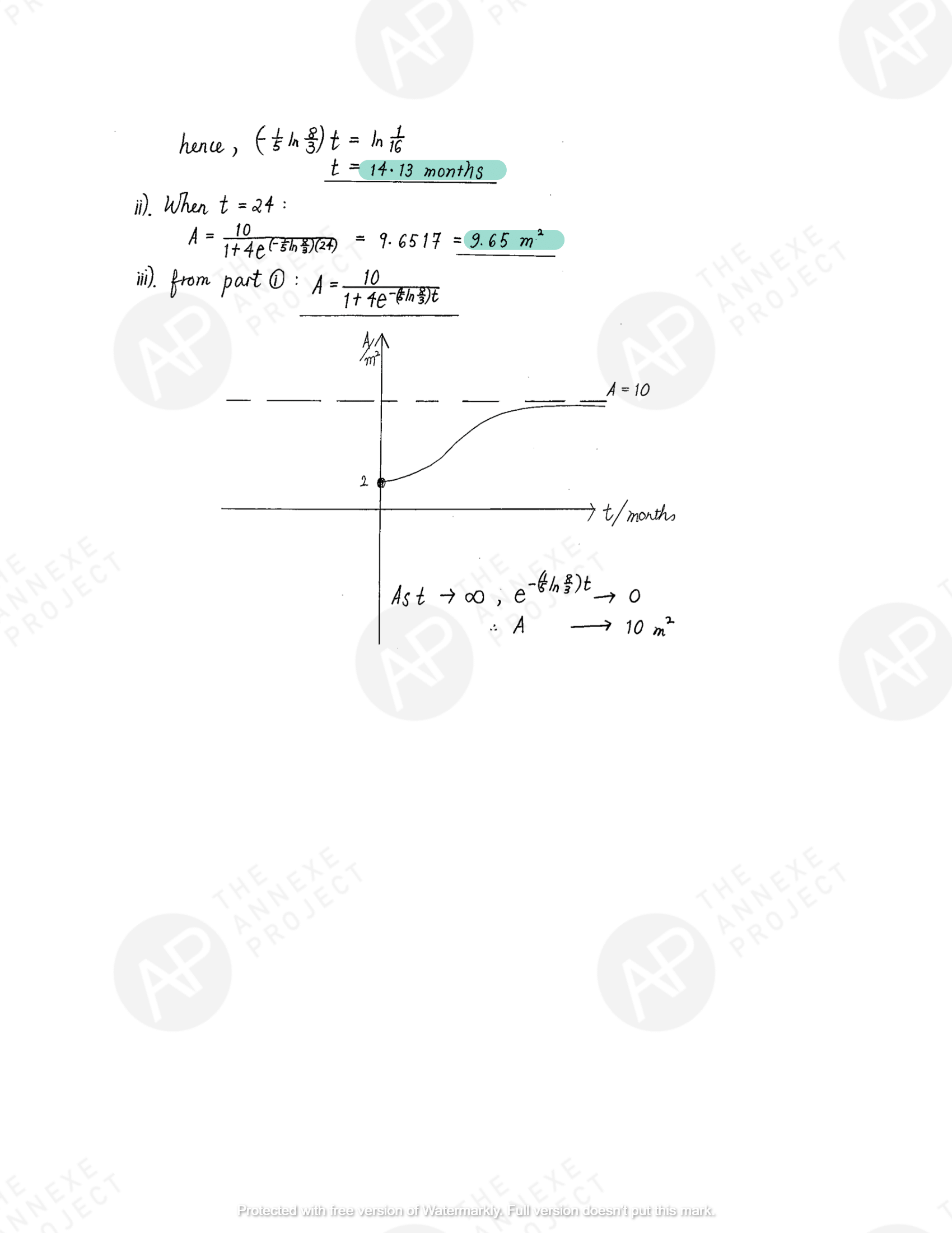 2017 GCE A LEVEL H2 MATHEMATICS SPECIMEN PAPER 1 SOLUTION 17 The Annexe Project A Level H2 Math Tuition 2017 A Level Specimen Paper 1 solution 17