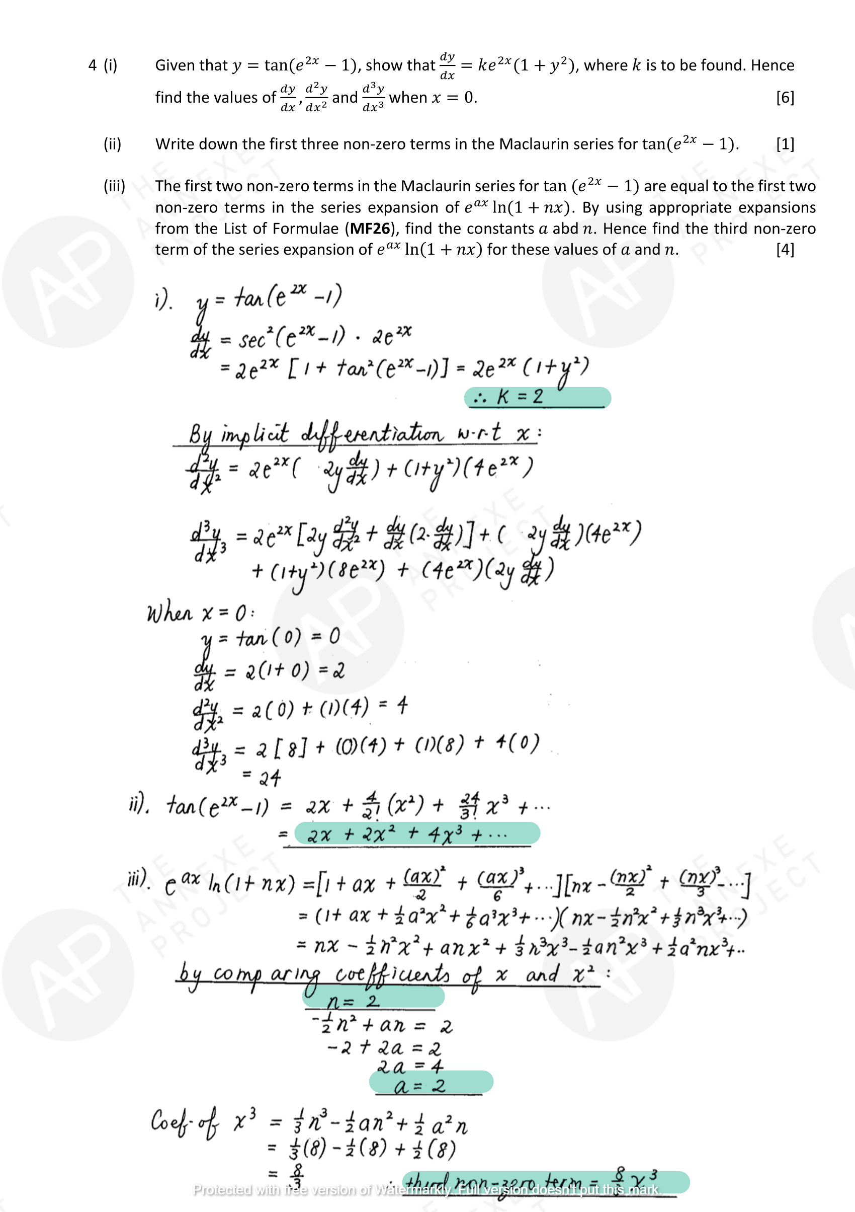 The Annexe Project A Level H2 Math Tuition 2017 A Level Specimen Paper 2 solution 05