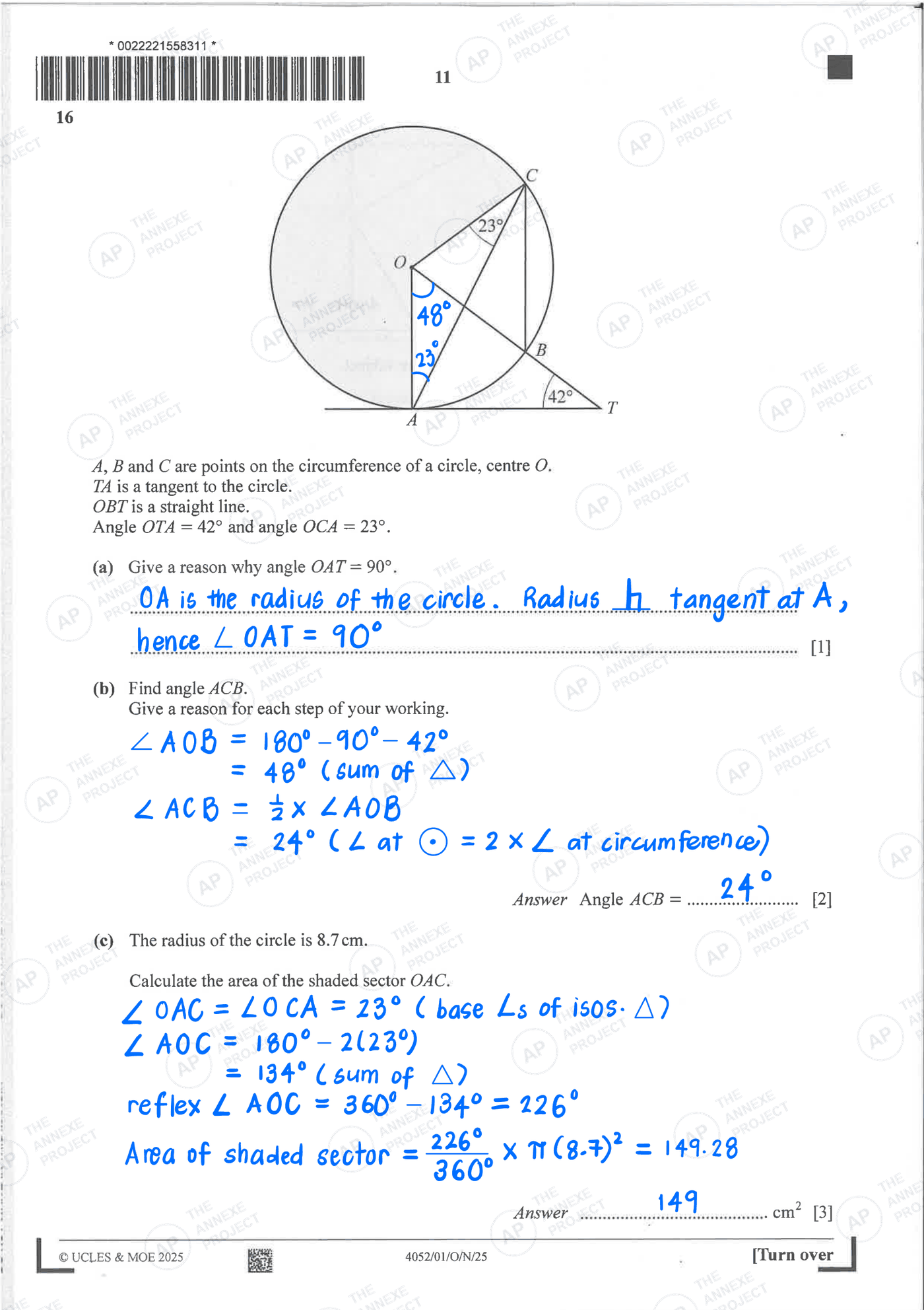 2025 O-LEVEL E MATH PAPER 1 SOLUTION 11 2025 O Level Elementary Mathematics Paper 1 Solutions page 11 fs8 1