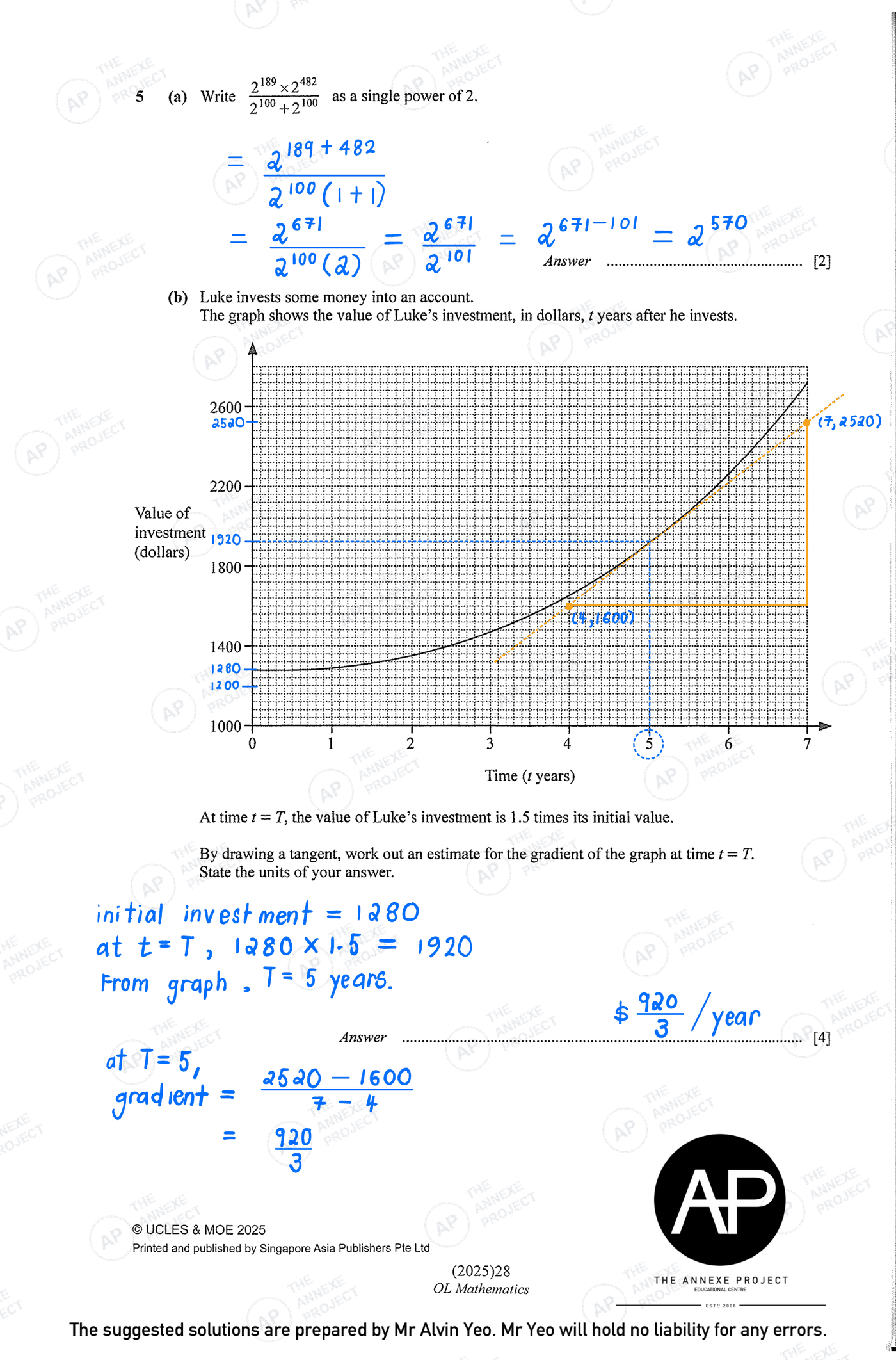 2025 GCE O-LEVEL E MATH PAPER 2 SOLUTION 10 2025 O Level Elementary Mathematics Paper 2 Solutions page 10 fs8