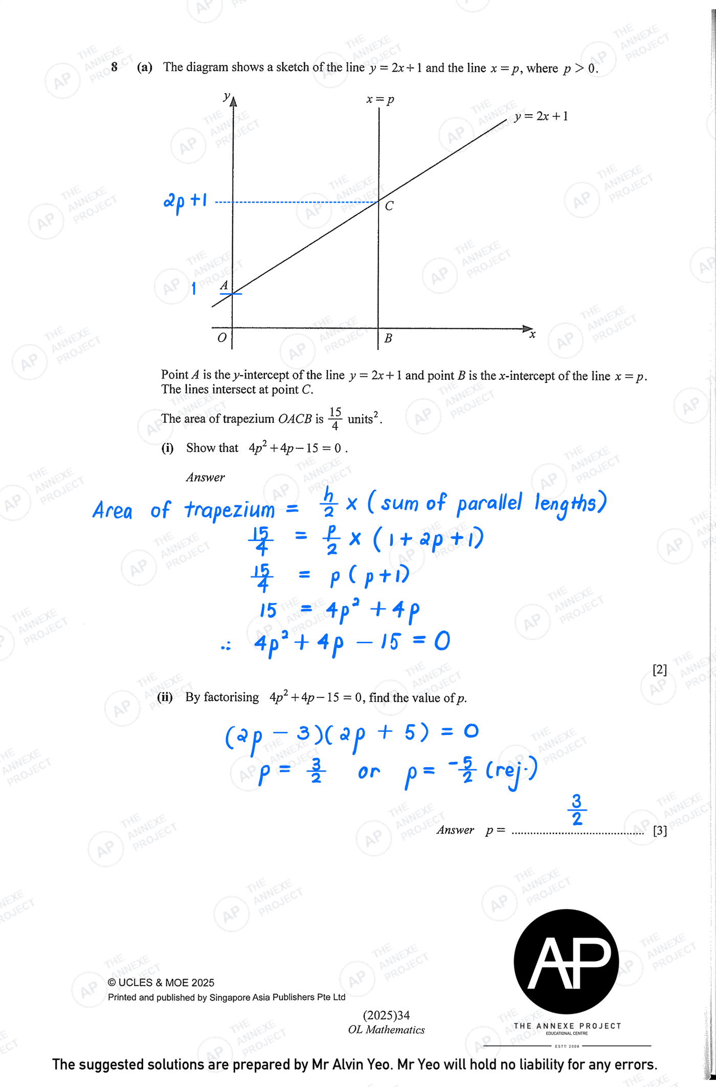 2025 GCE O-LEVEL E MATH PAPER 2 SOLUTION 16 2025 O Level Elementary Mathematics Paper 2 Solutions page 16 fs8