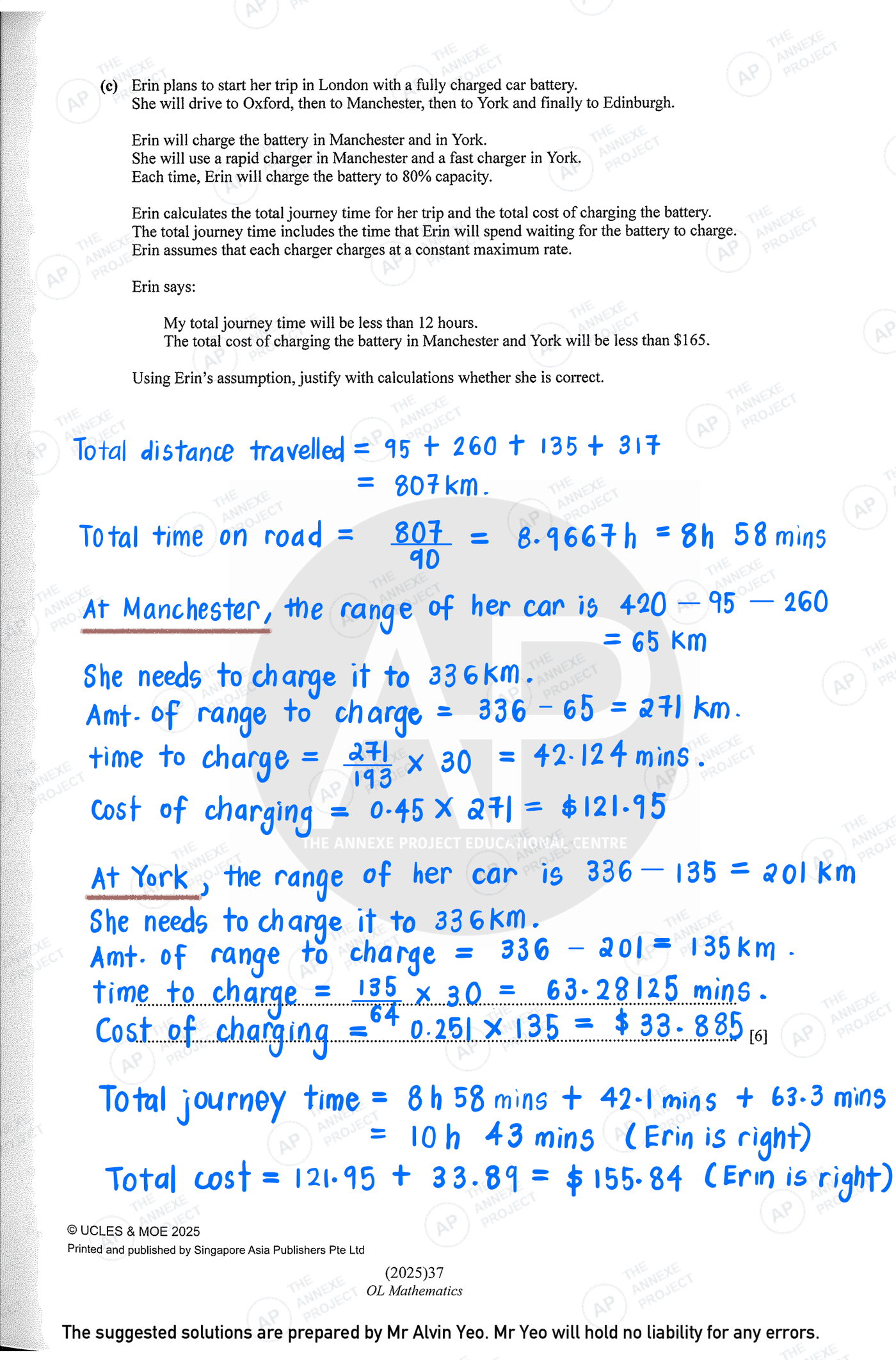 2025 GCE O-LEVEL E MATH PAPER 2 SOLUTION 19 2025 O Level Elementary Mathematics Paper 2 Solutions page 19 fs8
