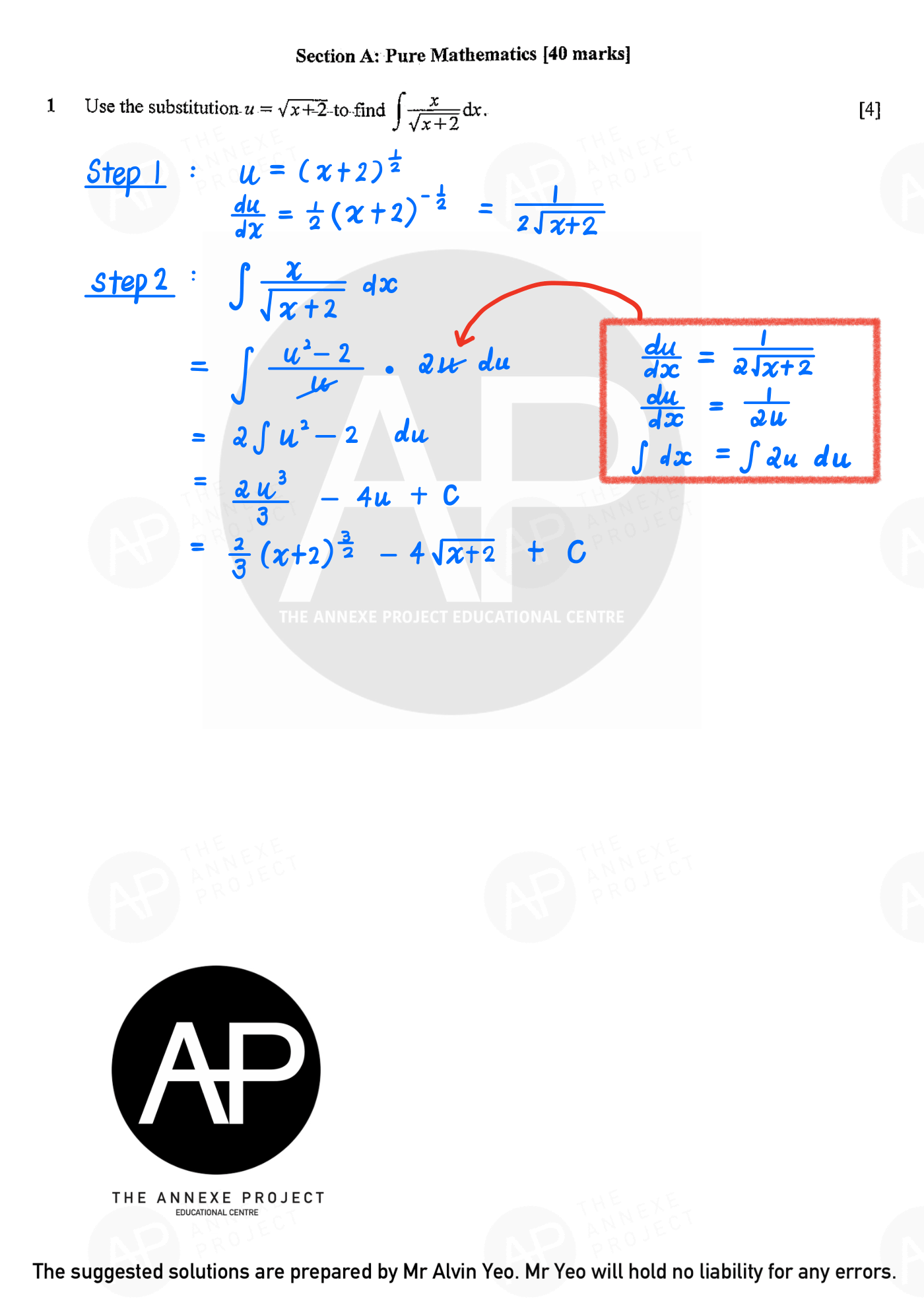2022 GCE A LEVEL H2 MATHEMATICS PAPER 2 SOLUTION 3 2022 A Level H2 Mathematics Paper 2 solution page 02 fs8