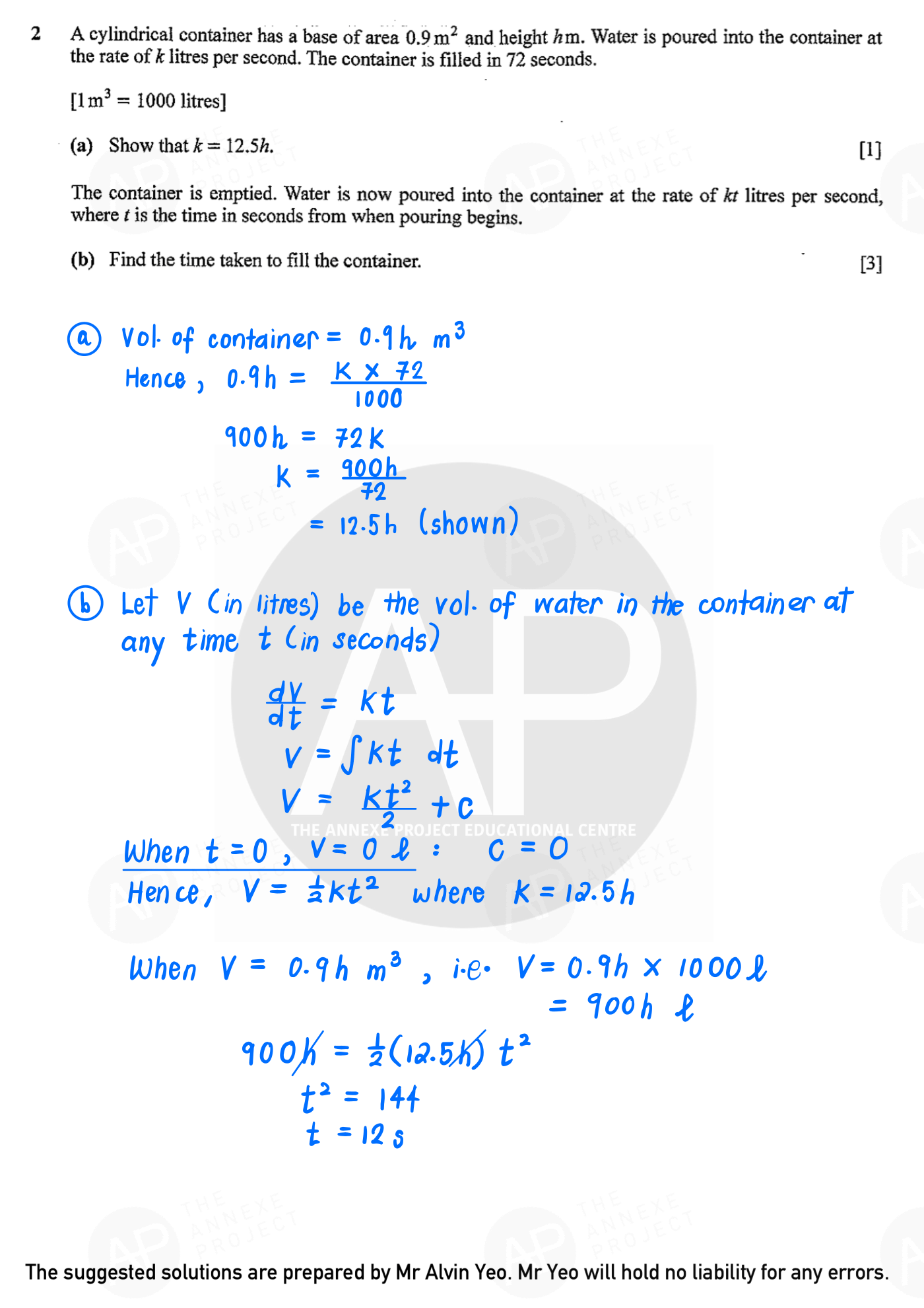 2022 GCE A LEVEL H2 MATHEMATICS PAPER 2 SOLUTION 4 2022 A Level H2 Mathematics Paper 2 solution page 03 fs8