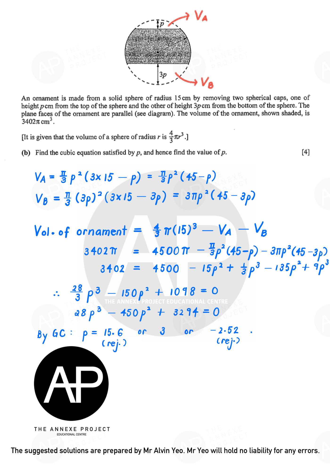 2022 GCE A LEVEL H2 MATHEMATICS PAPER 2 SOLUTION 11 2022 A Level H2 Mathematics Paper 2 solution page 10 fs8