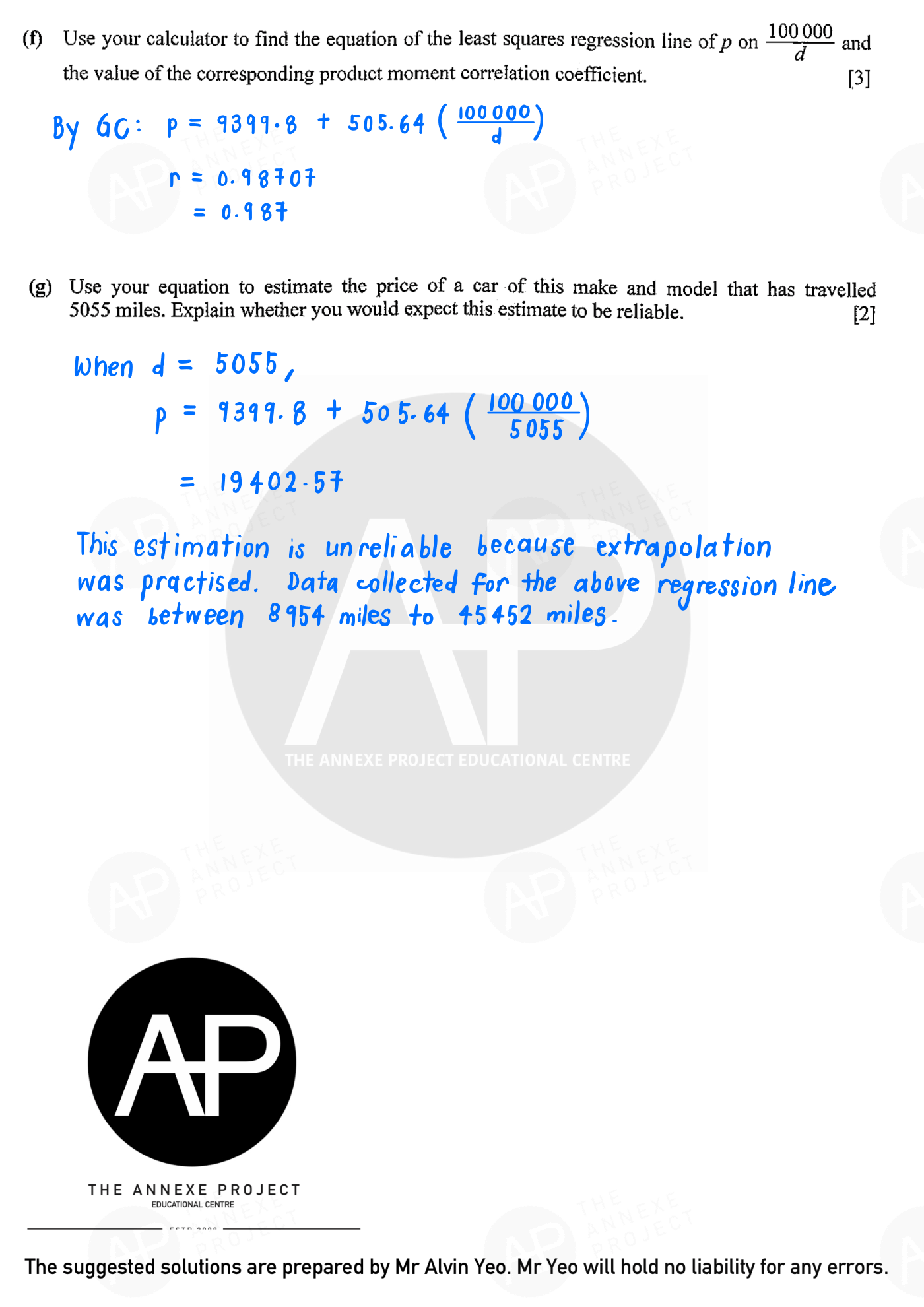 2022 GCE A LEVEL H2 MATHEMATICS PAPER 2 SOLUTION 20 2022 A Level H2 Mathematics Paper 2 solution page 19 fs8