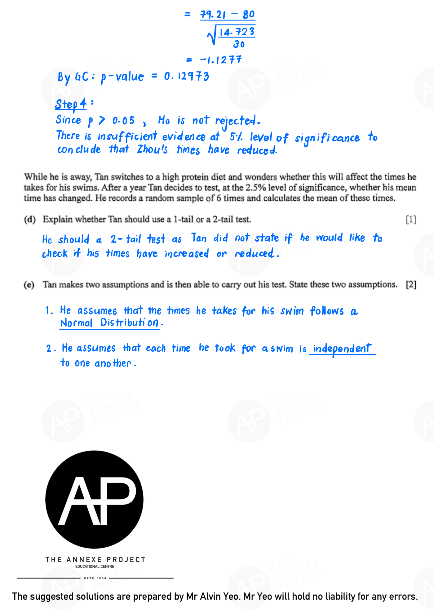 2022 GCE A LEVEL H2 MATHEMATICS PAPER 2 SOLUTION 22 2022 A Level H2 Mathematics Paper 2 solution page 21 fs8