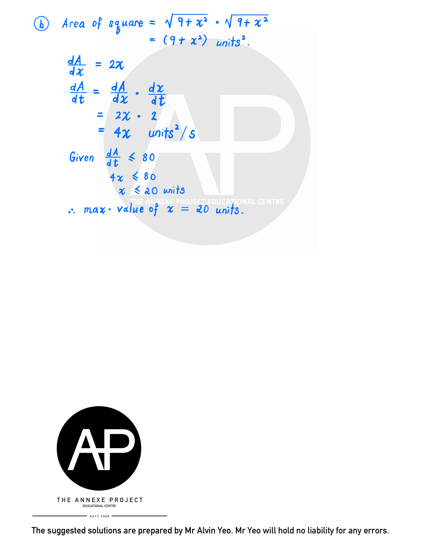 2025 O Level A Math Paper 1 Solutions page 13