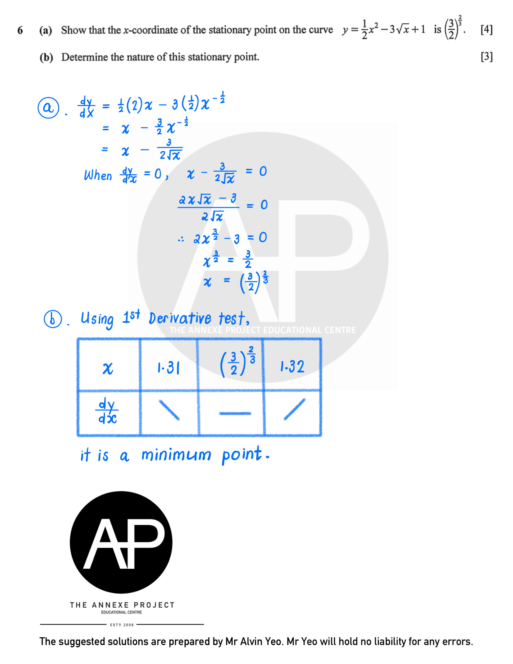 2025 O Level A Math Paper 1 Solutions page 7