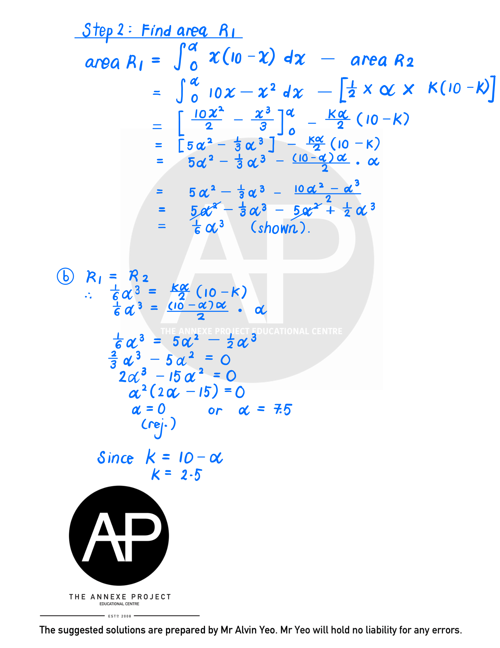 2025 O Level A Math Paper 2 Solutions page 10