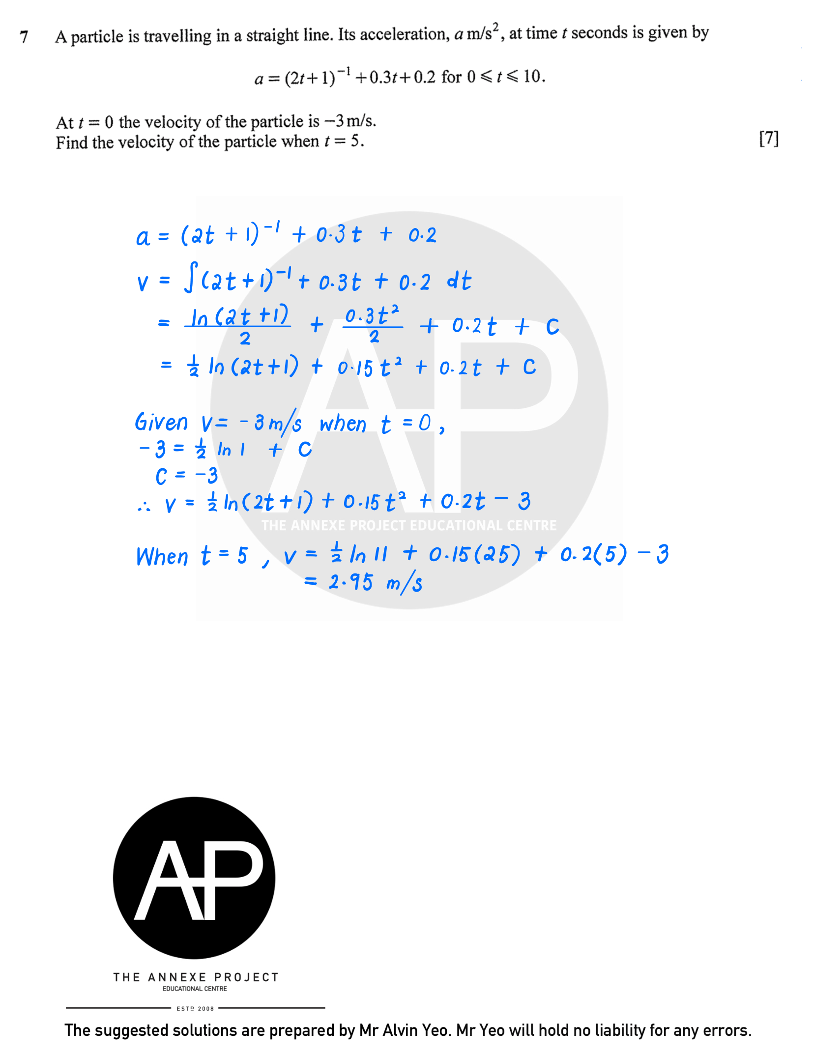 2025 O Level A Math Paper 2 Solutions page 7