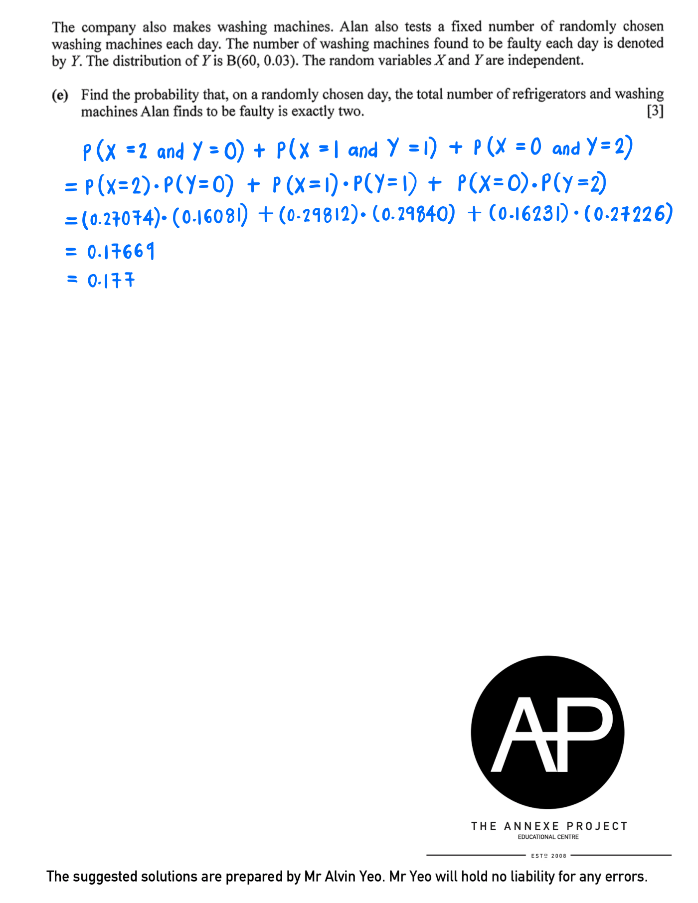 2025 GCE A Level H2 Mathematics Paper 2 Solution 18 2025 A Level H2 Mathematics Paper 2 page 17
