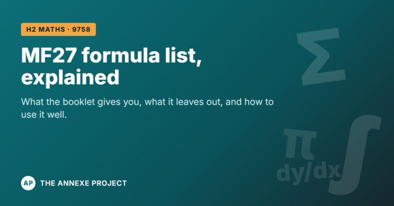 MF27 H2 Maths formula list explained, The Annexe Project